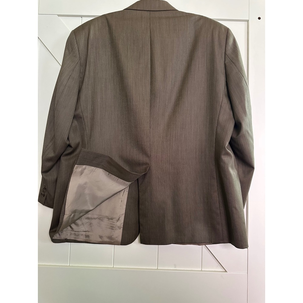 Vintage Lauren Ralph Lauren Men Wool Cashmere Suit Jacket Blazer Sz 44R Brow - Picture 4 of 12